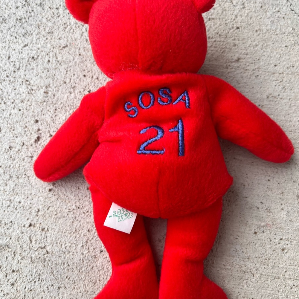 Salvino's Bammers Sammy Sosa #21 Red Chicago Cubs Teddy Bear Baseball MLB